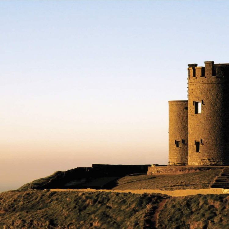 O’Brien’s Tower on the Cliffs of Moher, Co. Clare, at sunset O'Brien's Tower on the Cliffs of Moher, Co. Clare, at sunset